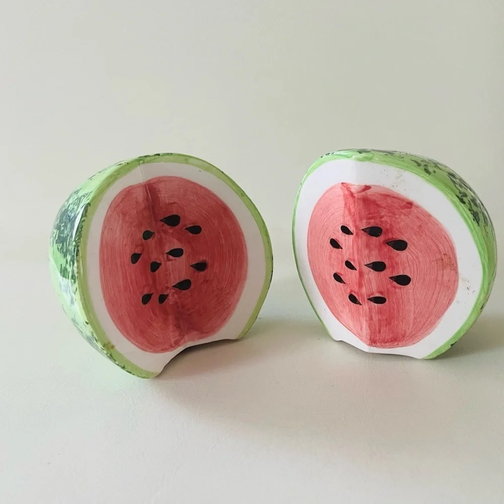 Watermelon Ceramic salt and pepper shakers